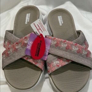 Skechers On-The-Go 600 Monarch SlideSandals Heathered Pink Floral Print